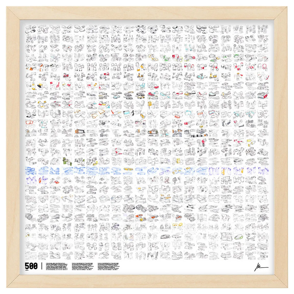 16 x 16 inch POSTER - 500 Sketches: Volume 2